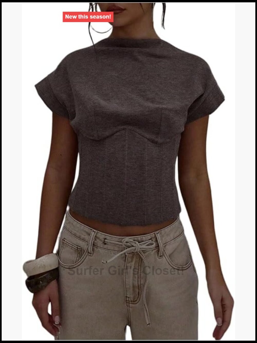 Crew Neck Cap Sleeve Tank Top with Zip Back - High Stretch Solid Casual Going
